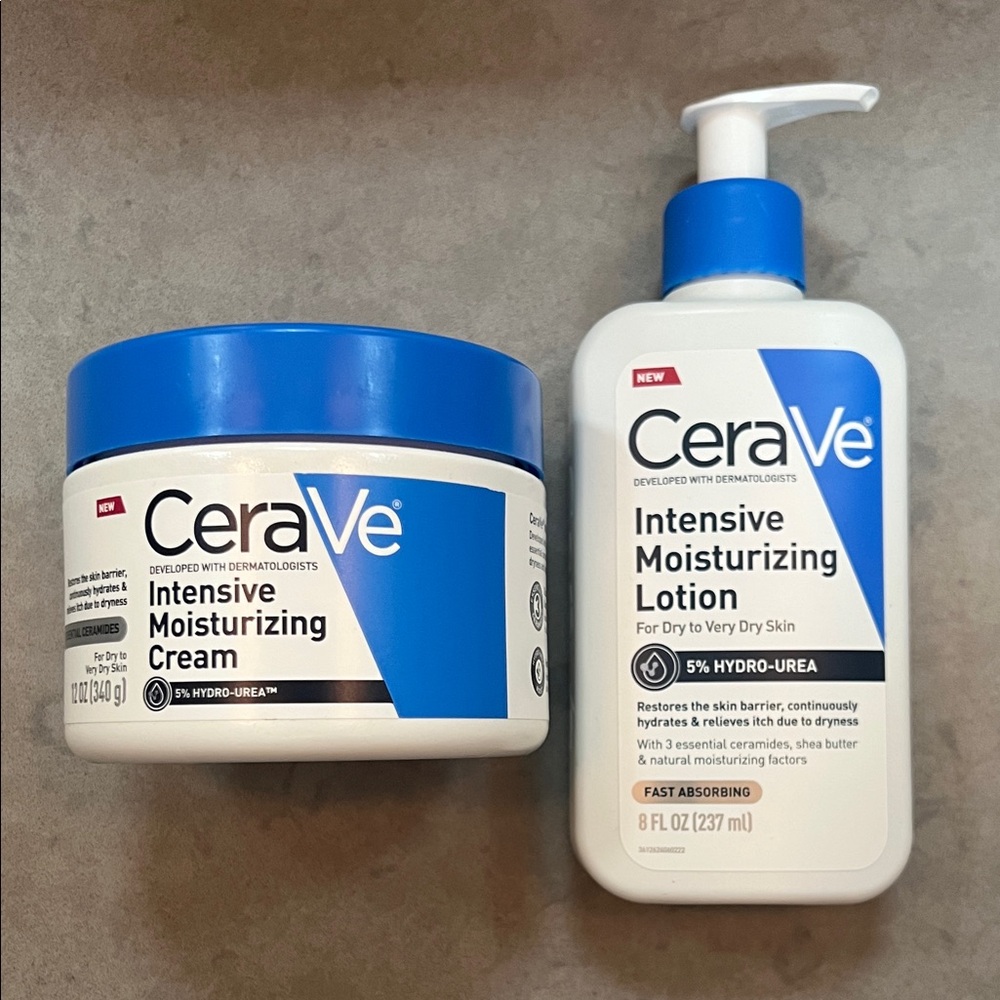 Duo of CeraVe Intensive Moisturizing Cream and Lotion